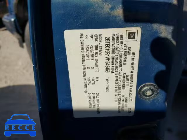 1998 GMC SIERRA 2GTEC19R1W1548459 image 9