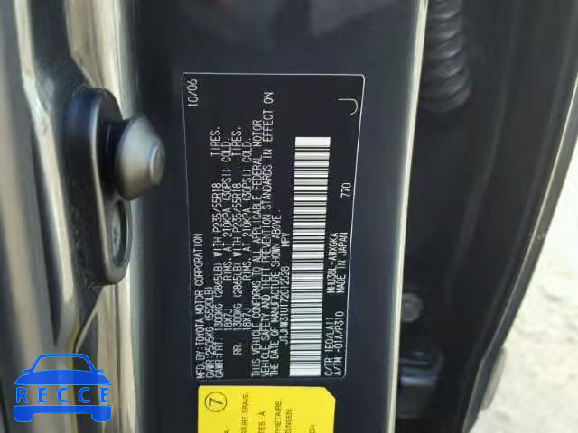 2007 LEXUS RX 400H JTJHW31U172012528 image 9