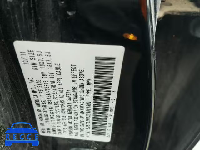 2012 ACURA RDX 5J8TB2H2XCA001892 image 9