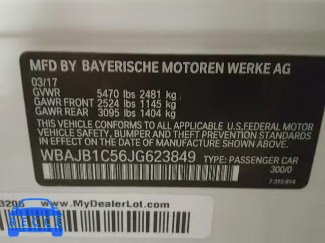 2018 BMW 530XE WBAJB1C56JG623849 зображення 9