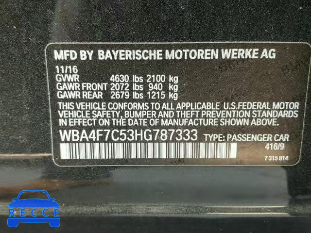 2017 BMW 430I WBA4F7C53HG787333 image 9