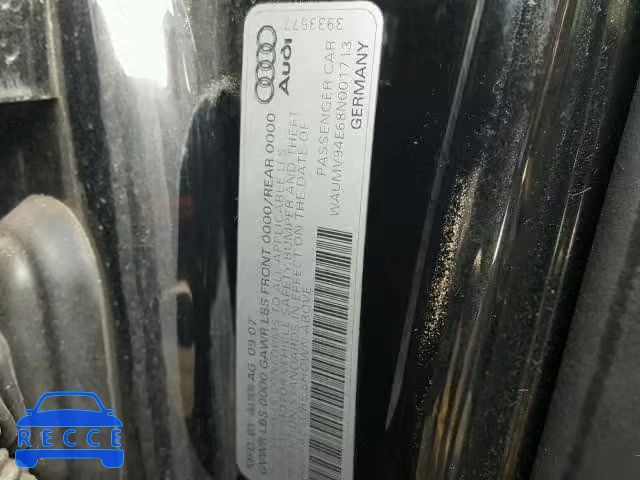 2008 AUDI A8 WAUMV94E68N001713 image 9