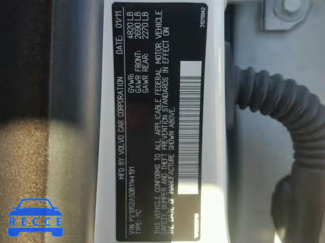 2011 VOLVO S80 YV1952AS0B1144191 image 9