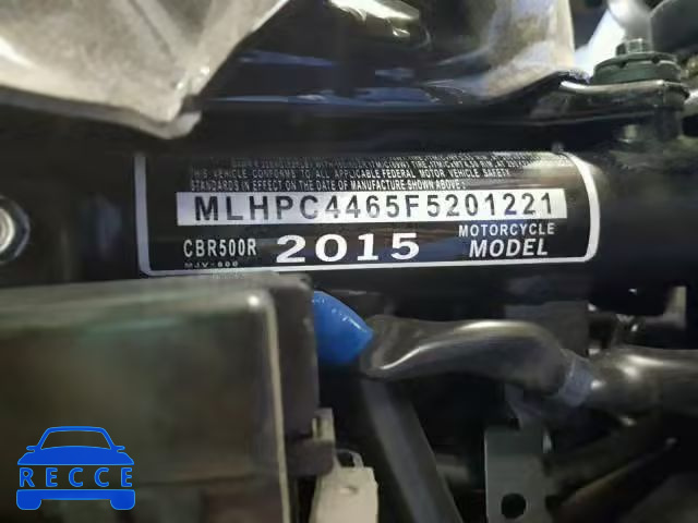2015 HONDA CBR500 MLHPC4465F5201221 image 9
