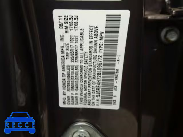 2011 HONDA CR-V EXL 5J6RE4H72BL095772 image 9