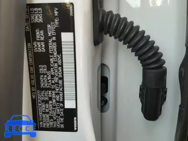 2014 VOLVO XC60 YV4902DZ3E2520777 image 9
