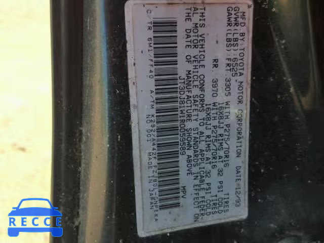 1994 TOYOTA LAND CRUIS JT3DJ81W1R0059589 image 9