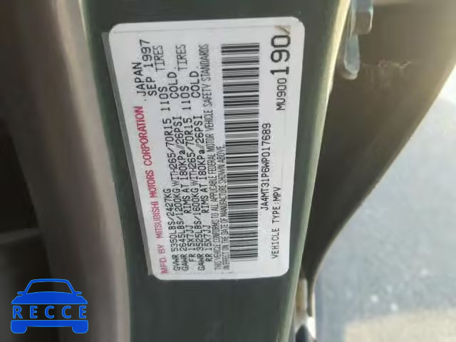 1998 MITSUBISHI MONTERO JA4MT31P6WP017689 зображення 9