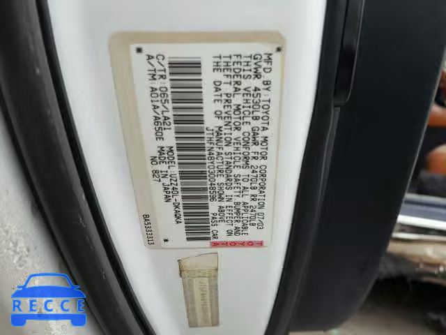 2003 LEXUS SC JTHFN48Y030048596 image 9