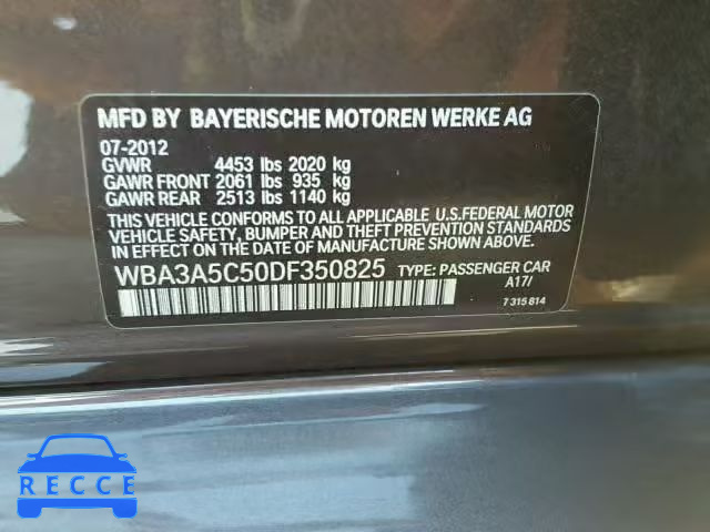 2013 BMW 328 I WBA3A5C50DF350825 image 9