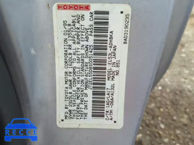 1995 TOYOTA TERCEL JT2EL55D8S0051425 image 9