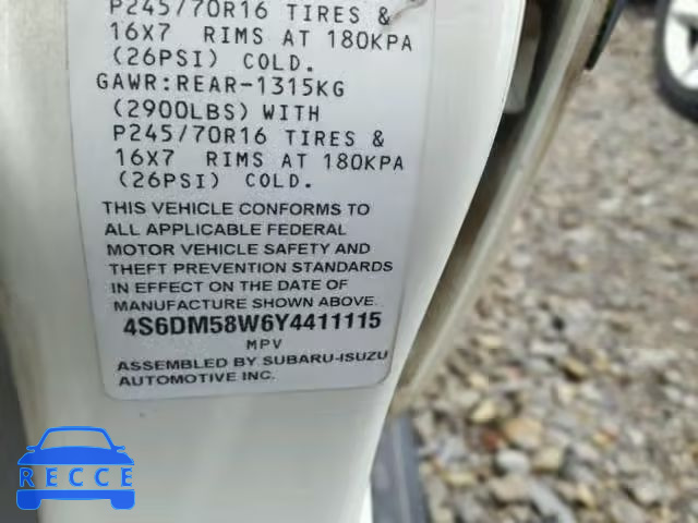 2000 HONDA PASSPORT 4S6DM58W6Y4411115 image 9