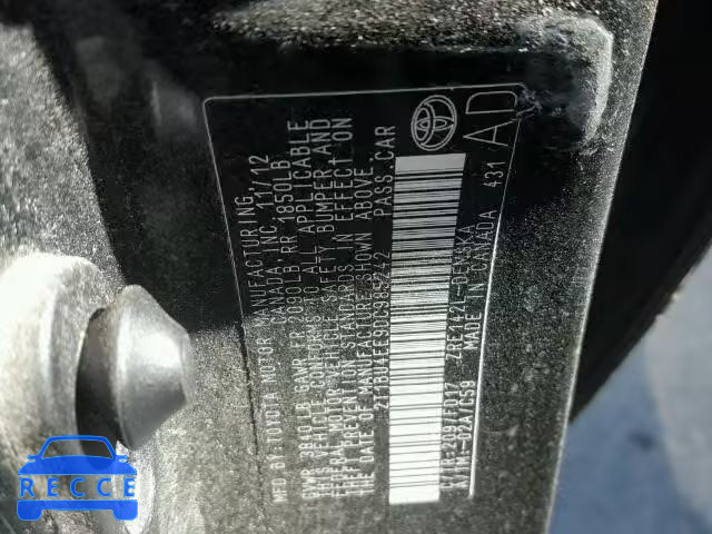 2013 TOYOTA COROLLA BA 2T1BU4EE9DC985242 Bild 9