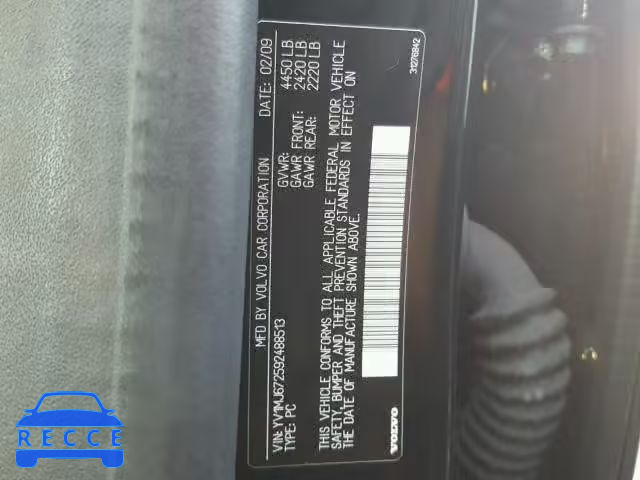 2009 VOLVO V50 YV1MJ672592488513 image 9