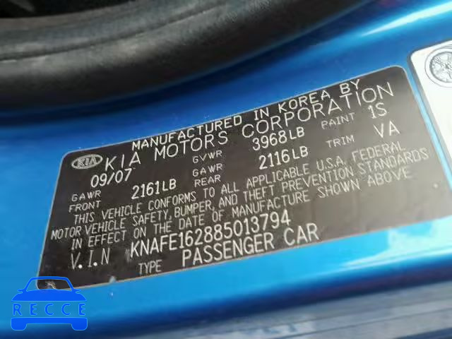 2008 KIA SPECTRA5 5 KNAFE162885013794 image 9