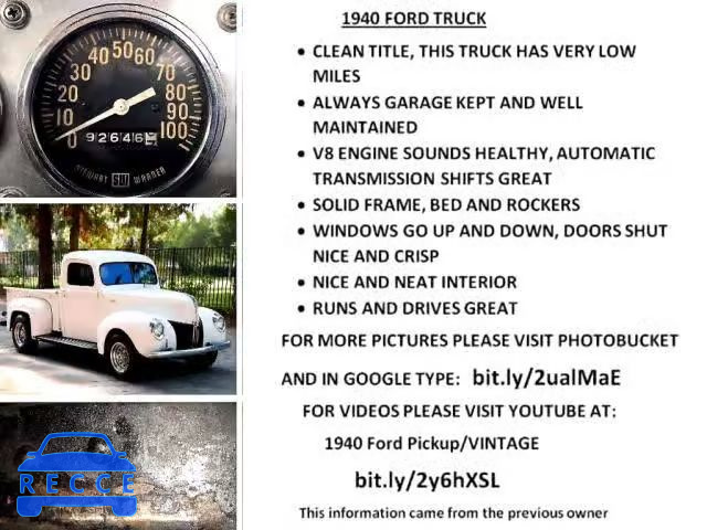 1940 FORD PICKUP 1GC12308 Bild 10