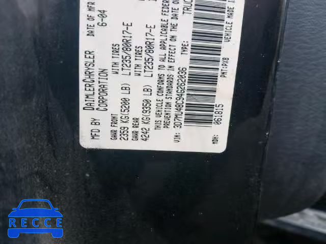 2004 DODGE RAM 3500 3D7MU48C94G262036 image 9