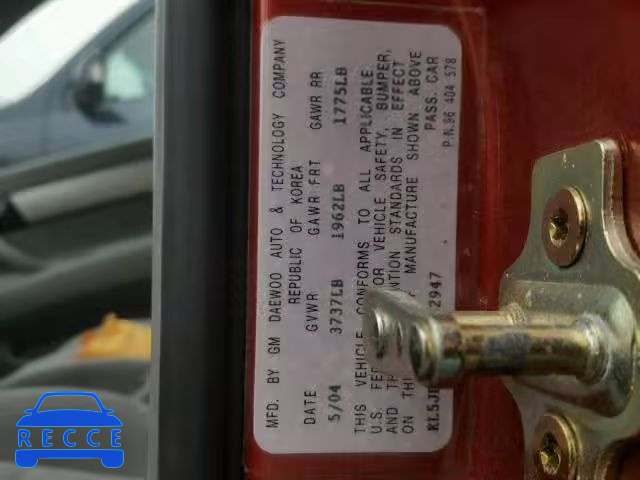 2004 SUZUKI FORENZA KL5JD52Z94K032947 image 9