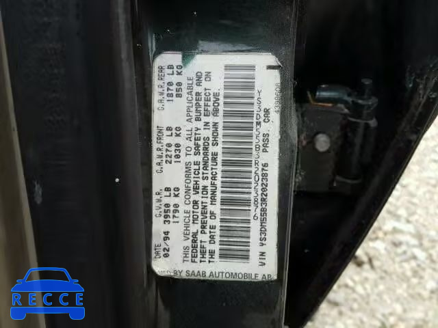 1994 SAAB 900 YS3DM55B3R2023876 image 9
