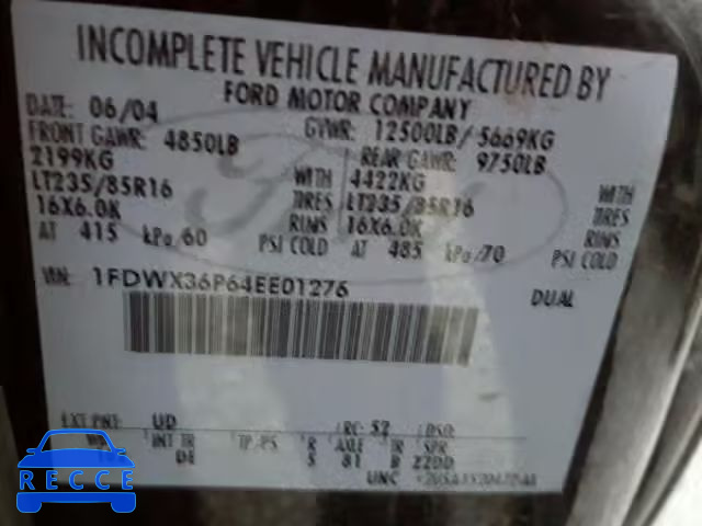 2004 FORD F-350 1FDWX36P64EE01276 image 9