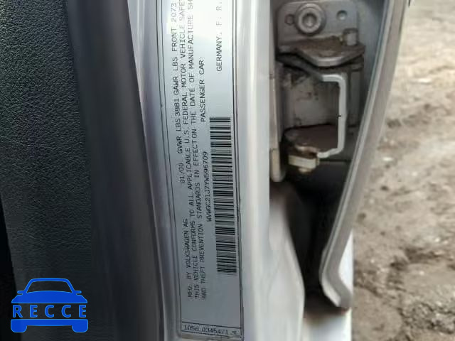 2000 VOLKSWAGEN GOLF WVWGC21J7YW596709 Bild 9