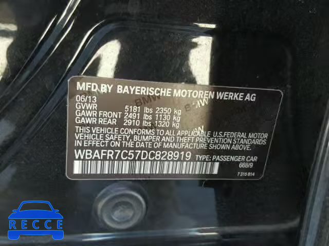 2013 BMW 535 WBAFR7C57DC828919 image 9
