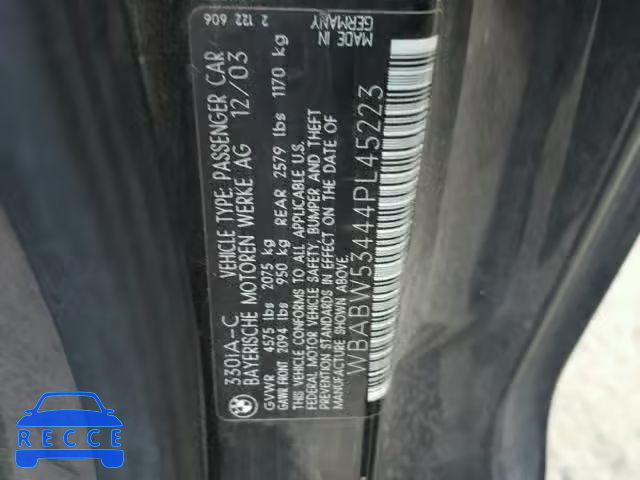 2004 BMW 330 CI WBABW53444PL45223 image 9