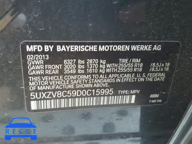 2013 BMW X5 5UXZV8C59D0C15995 Bild 9