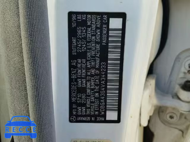 1997 MERCEDES-BENZ S WDBGA43G4VA344233 image 9