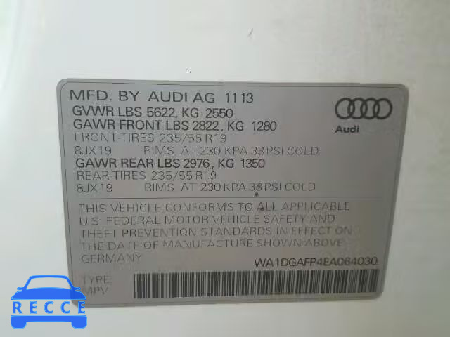 2014 AUDI Q5 WA1DGAFP4EA064030 image 9