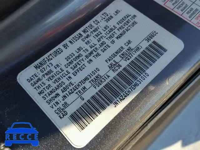 2014 NISSAN 370Z JN1AZ4EH7EM631010 image 9