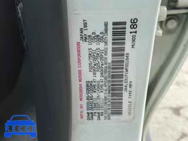 1998 MITSUBISHI MONTERO JA4LS31P1WP001849 image 9