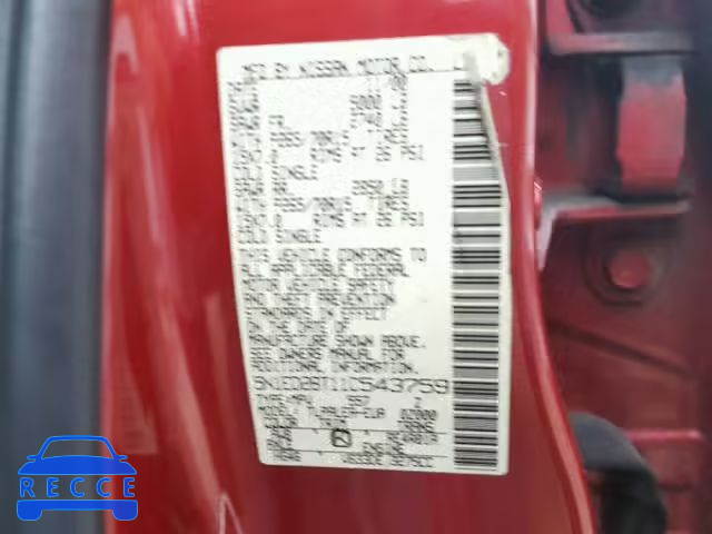 2001 NISSAN XTERRA XE 5N1ED28T11C543759 image 9