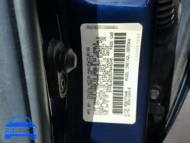 2012 TOYOTA COROLLA BA 5YFBU4EE6CP048248 зображення 9