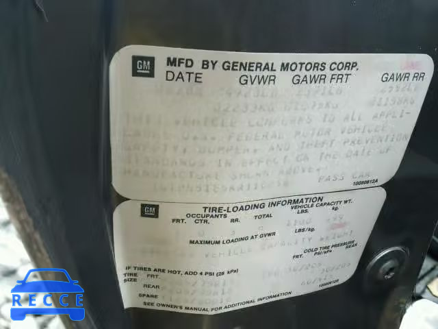 1989 CHEVROLET CAPRICE CL 1G1BN51E5KR110258 image 9