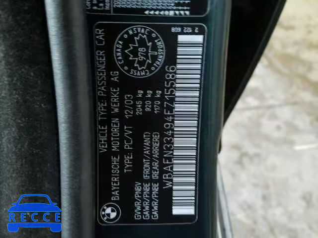 2004 BMW 325 IT WBAEN33494EZ15586 зображення 9