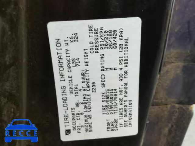 1996 SATURN SC2 1G8ZG1270TZ363427 image 9