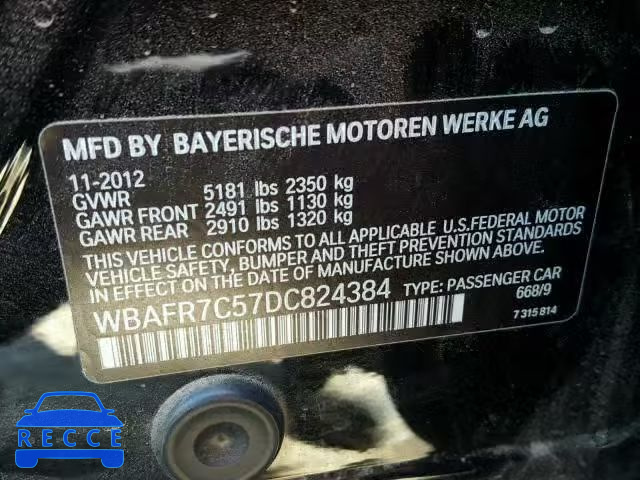 2013 BMW 535 WBAFR7C57DC824384 image 9