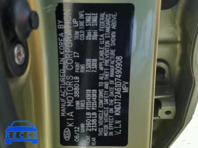 2013 KIA SOUL + KNDJT2A61D7490908 image 9