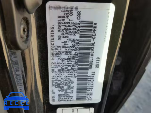 2003 TOYOTA CAMRY LE 4T1BE32K23U235082 image 9