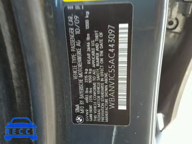 2010 BMW 528 XI WBANV1C55AC443097 Bild 9