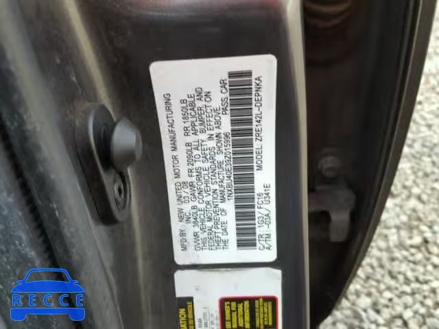 2009 TOYOTA COROLLA BA 1NXBU40E39Z015996 Bild 9