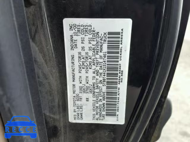 2001 TOYOTA TUNDRA ACC 5TBBT441X1S147461 image 9