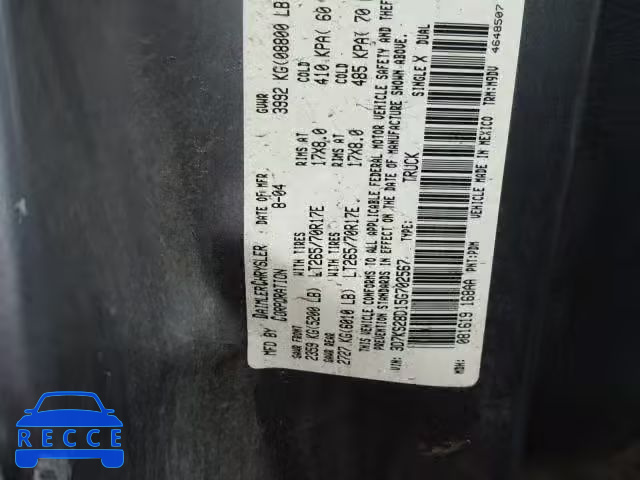 2005 DODGE RAM 2500 S 3D7KS28D15G702567 image 9