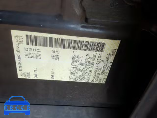 2012 NISSAN ALTIMA BAS 1N4AL2AP0CN431504 image 9