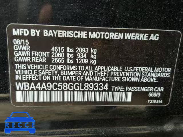 2016 BMW 428 I WBA4A9C58GGL89334 Bild 9