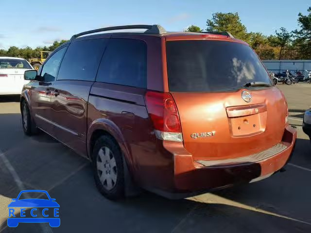 2005 NISSAN QUEST S 5N1BV28U55N102011 Bild 2