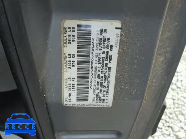 1991 SAAB 900 YS3AK36E0M7006955 image 9