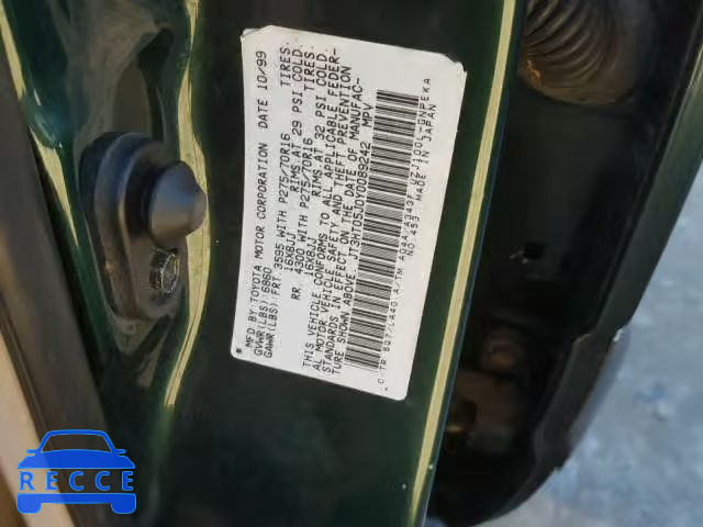 2000 TOYOTA LAND CRUIS JT3HT05J0Y0089242 image 9