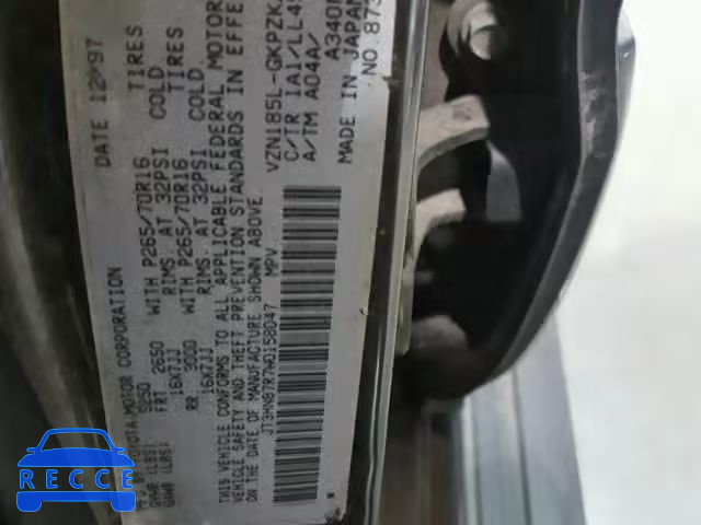 1998 TOYOTA 4RUNNER LI JT3HN87R7W0158047 зображення 9